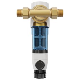 Spin Down Filter, 40 Micron Whole House Sediment Filter for Well Water, 3/4" MNPT, 4 T/H High Flow Rate, for Whole House Water Filtration Systems