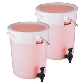 Beverage Dispenser, 5 Gallon Drink Dispensers for Parties, Plastic Juice Dispenser with Spigot and Lid, Iced Tea Lemonade Juice Water Dispenser (Default: Default)